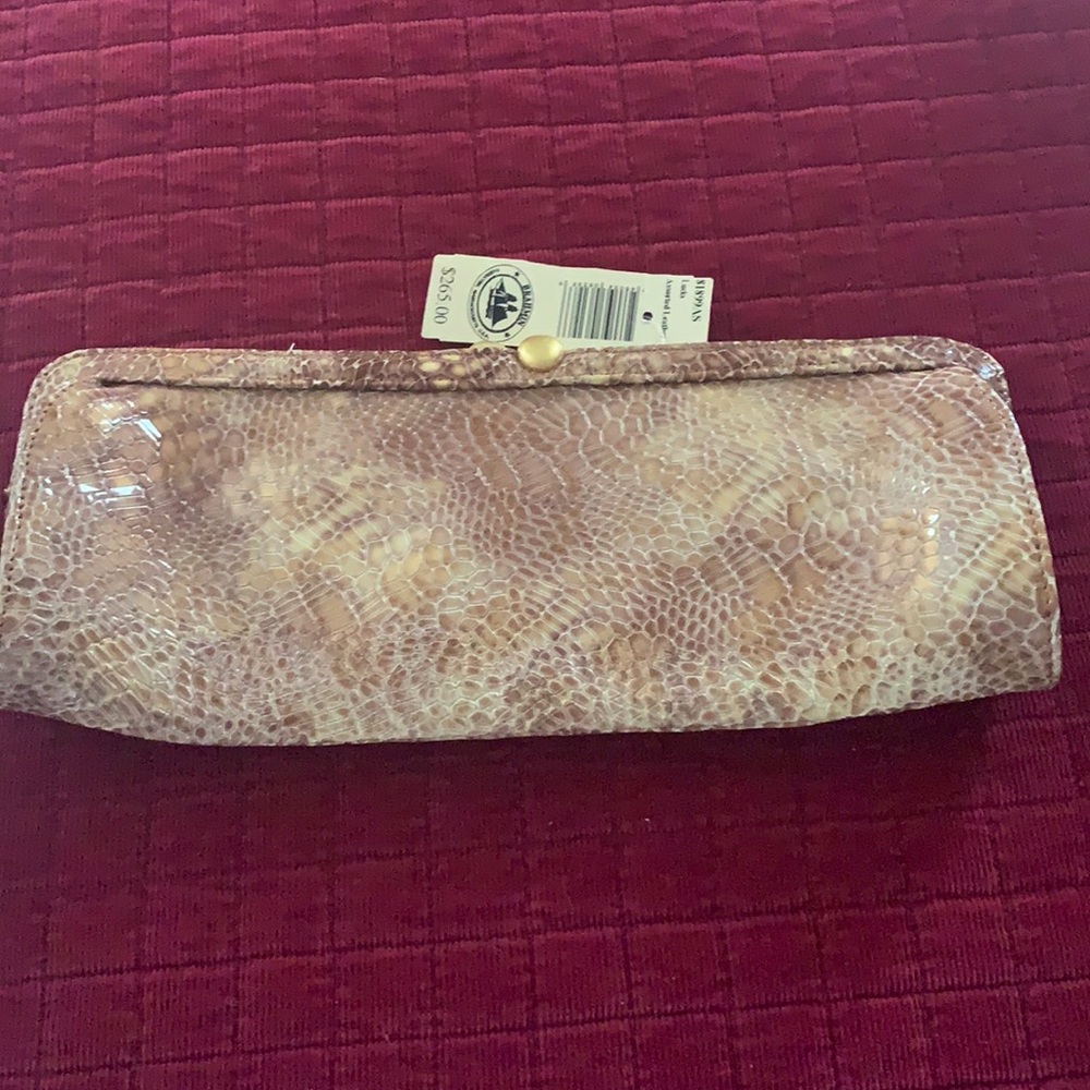 Brahmin snake skin clutch w tags